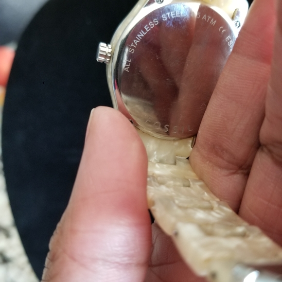 Fossil Stella ES2790 Women's Chronograf Pearlized Quartz Wrist Watch - Picture 5 of 6